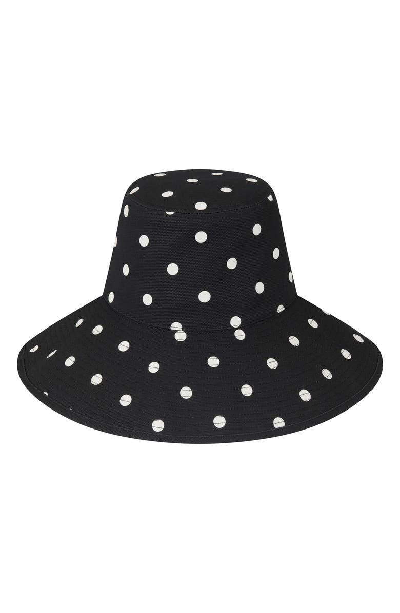 Lack of Color Holiday Cotton Canvas Bucket Hat, Main, color, Black