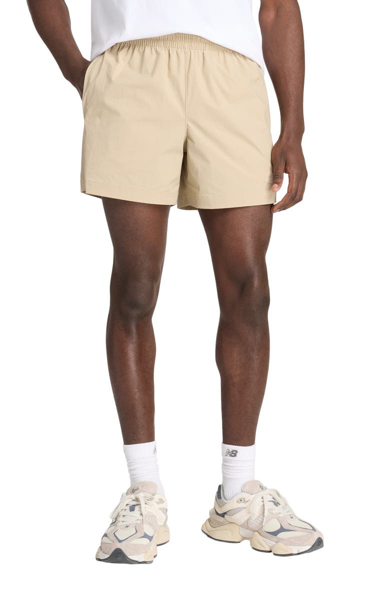 New Balance Athletics Woven Stretch Nylon Shorts, Main, color, Stoneware