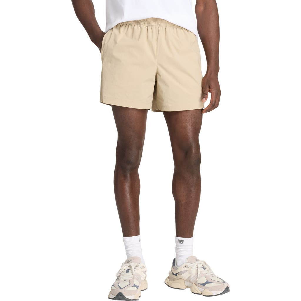 New Balance Athletics Woven Stretch Nylon Shorts In Neutral
