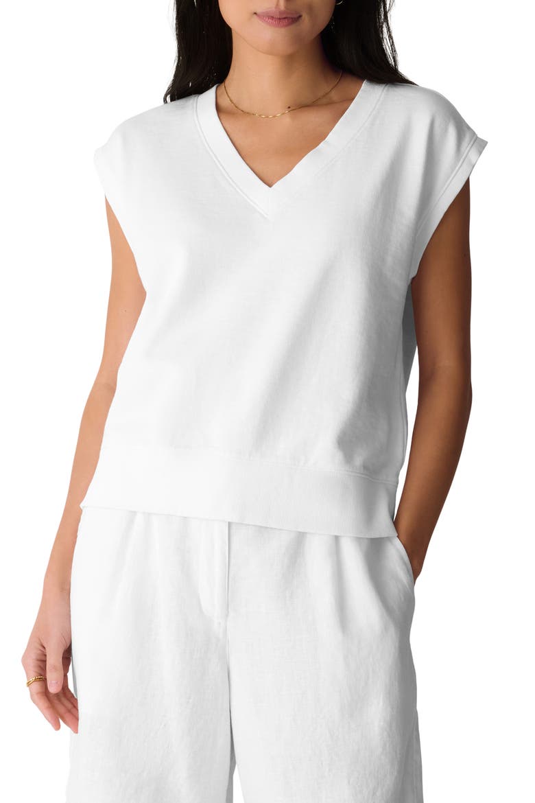 Organic Cotton Sleeveless Top, Main, color, WHITE