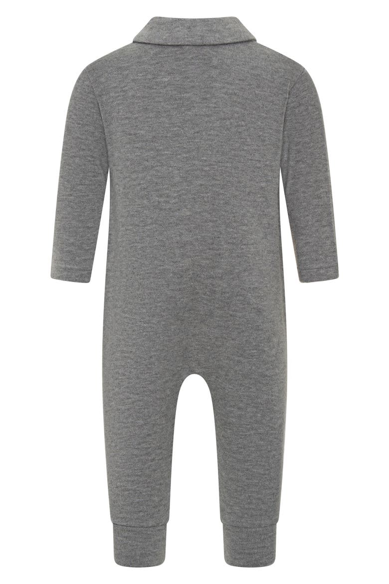 Kids' Collared Knit Romper, Alternate, color, GREY MARLE