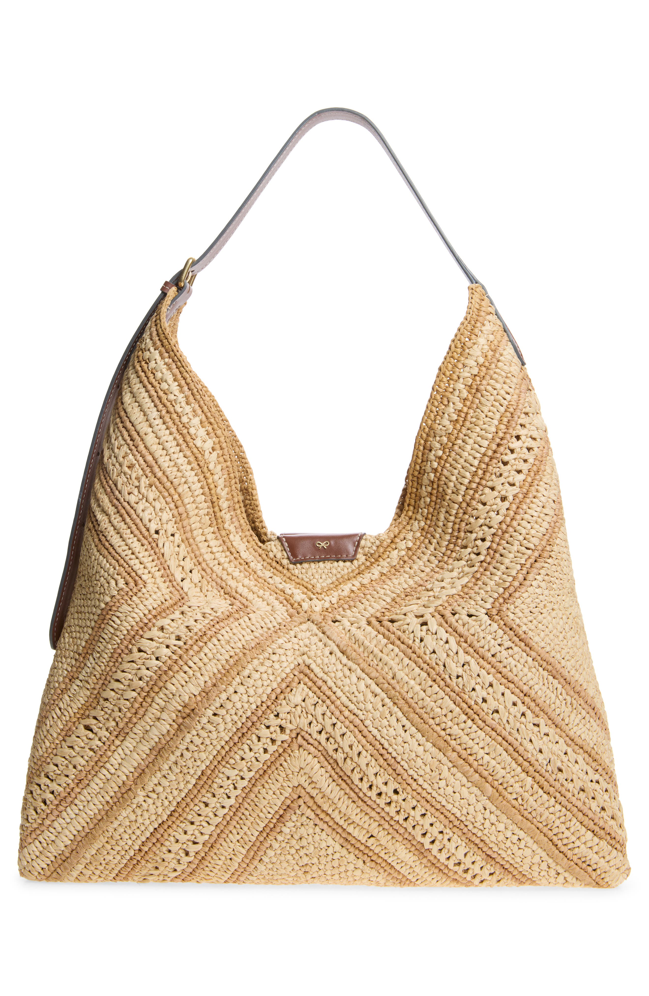 Raffia Bow Shoulder Bag, Alternate, color, NATURAL