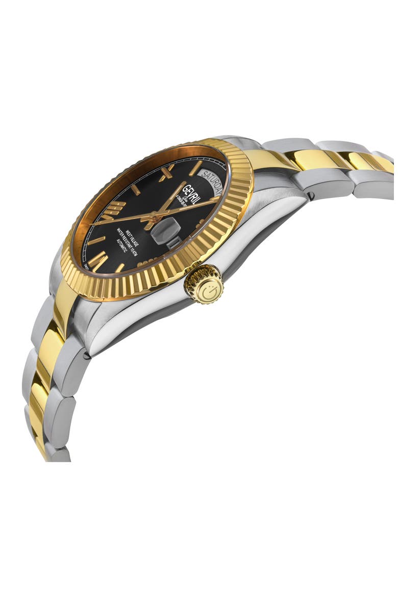 West Village Automatic Bracelet Watch, 40mm, Alternate, color, TWO TONED SS/ YG