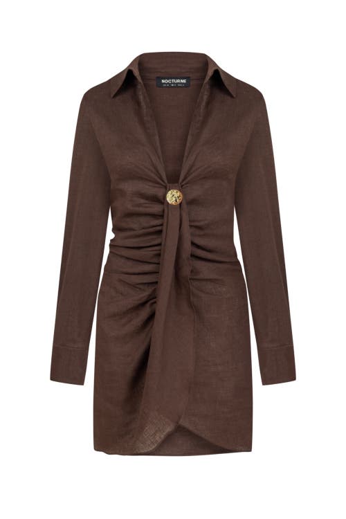 NOCTURNE NOCTURNE MINI DRESS WITH ACCESSORY DETAIL 
