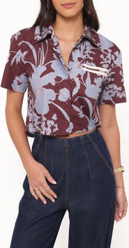 Petal & Pup Aine Cropped Short Sleeve Shirt