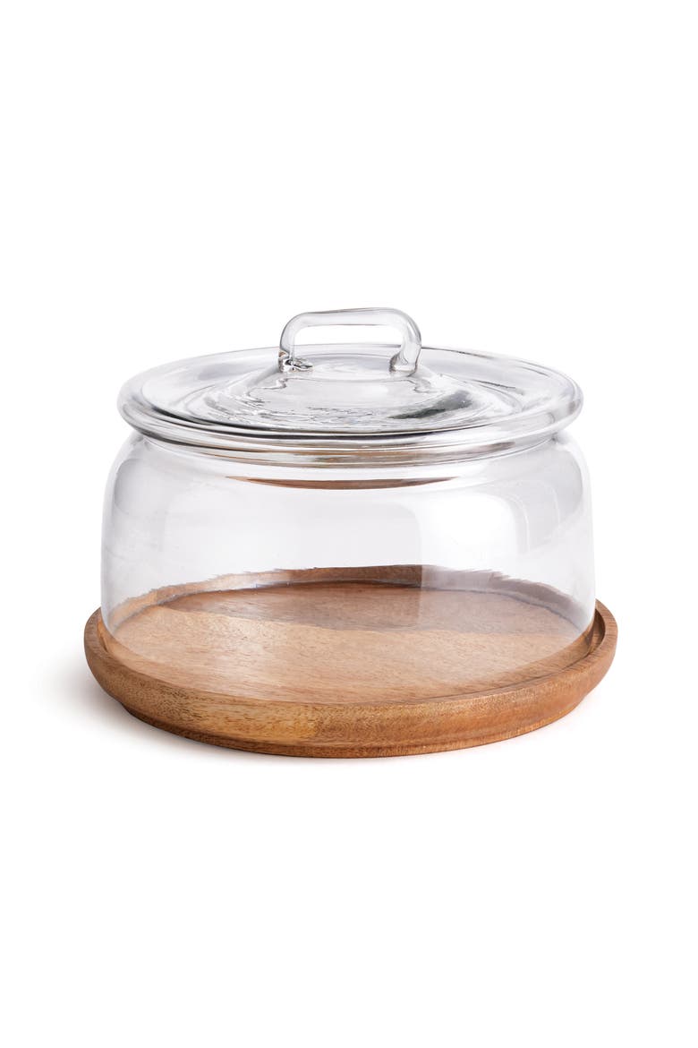 Adrien Tray With Cloche, Main, color, Beige