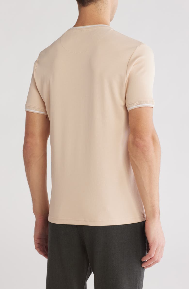 DENIM AND FLOWER Dressy Tip Crewneck T-Shirt, Alternate, color, Sand