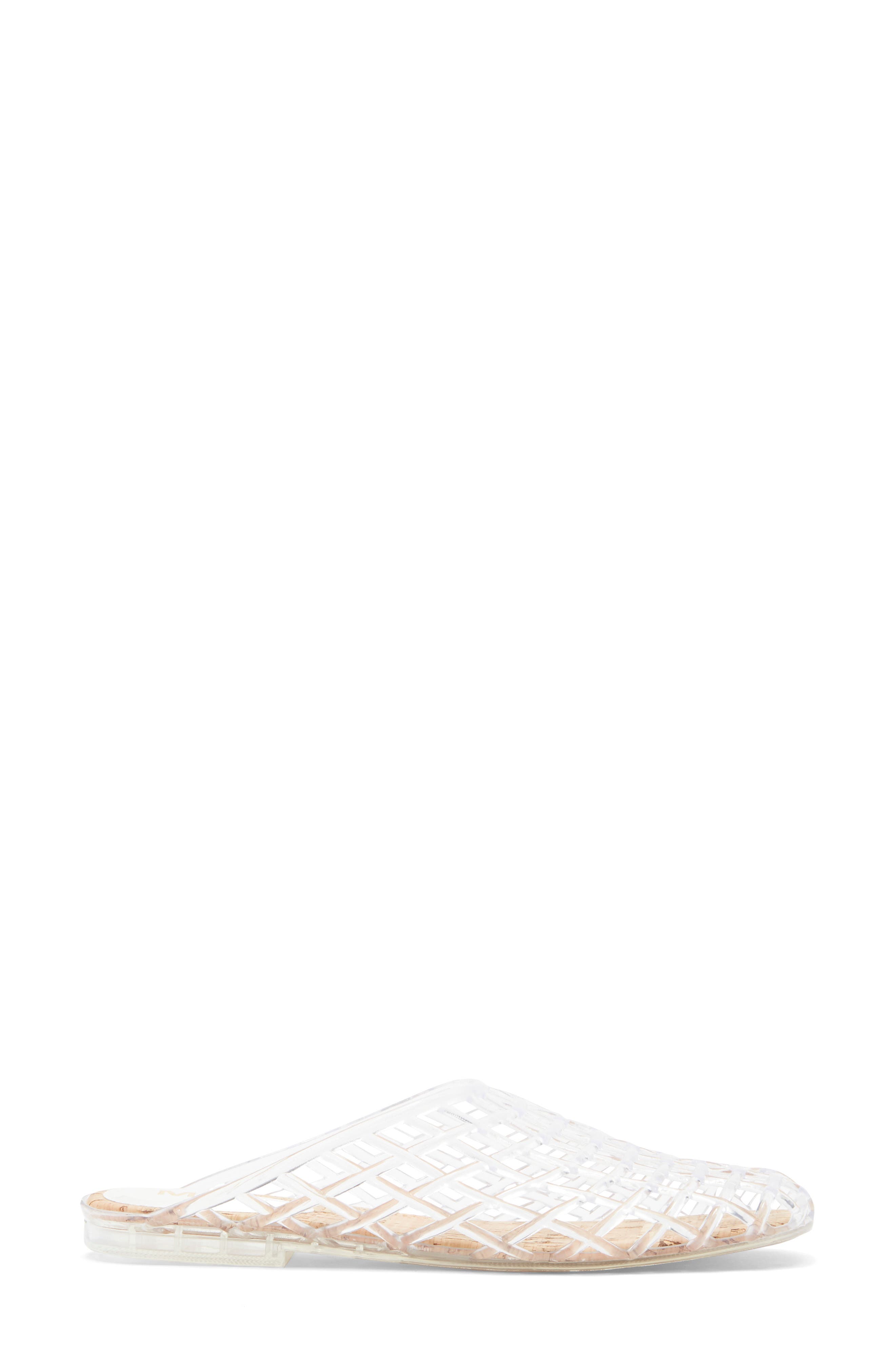 MIA Sophie Clear Woven Mule, Alternate, color, Clear