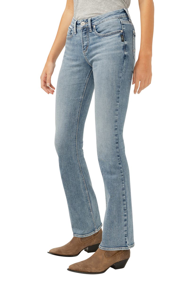 Silver Jeans Co. Suki Curvy Mid Rise Slim Bootcut Jeans, Alternate, color, Indigo