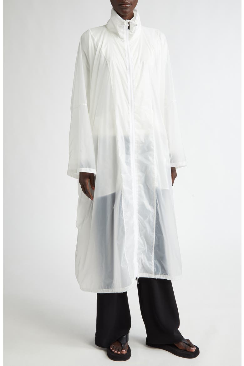 Silva Oversize Sheer Nylon Coat, Main, color, WHITE