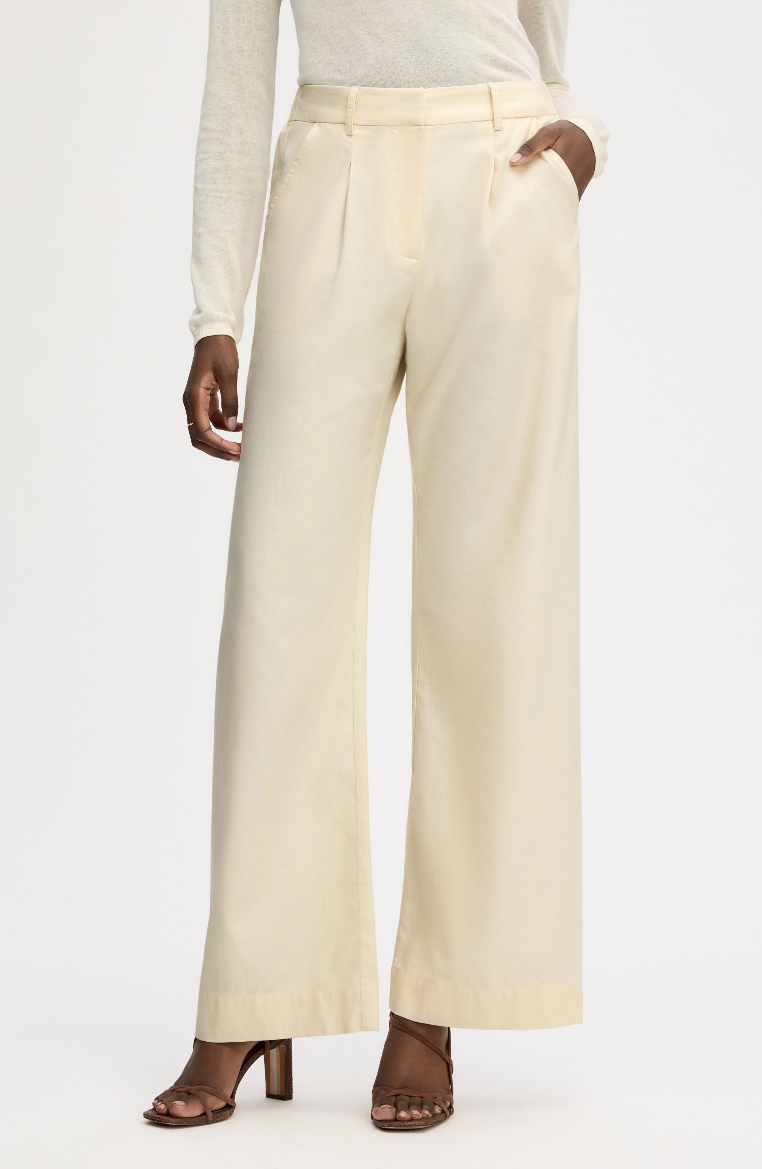 Relaxed Wide Leg Twill Pants - image 3