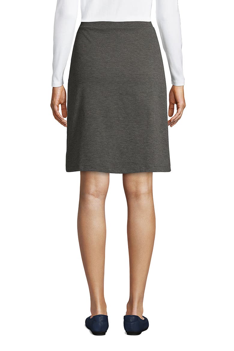 School Uniform  Ponte Button Front Skort, Alternate, color, Charcoal Heather