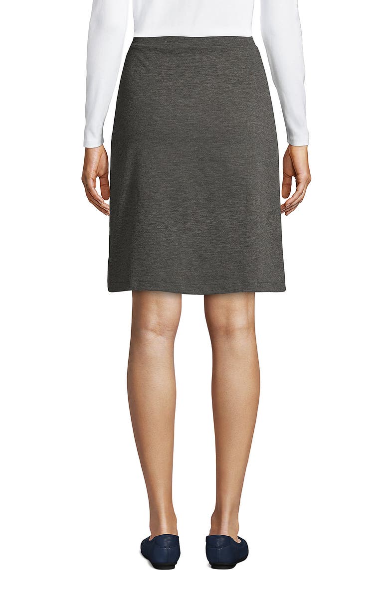 Lands
 End School Uniform  Ponte Button Front Skort, Alternate, color, Charcoal Heather