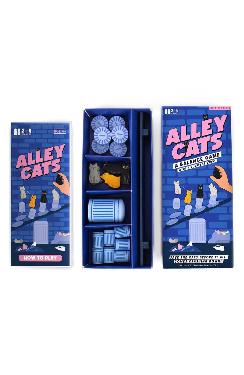 GIFT REPUBLIC Alley Cats Stacking Game, Alternate, color, Assorted