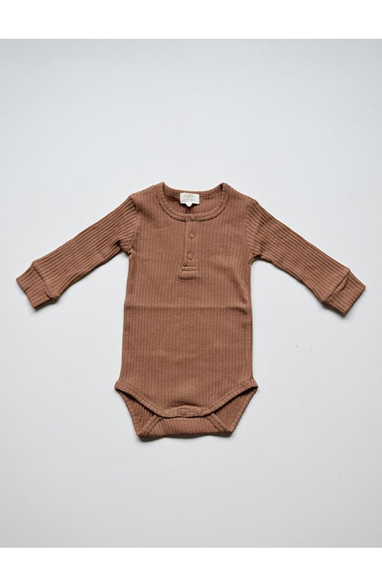 The Simple Folk The Ribbed Bodysuit, Alternate, color, Cinnamon