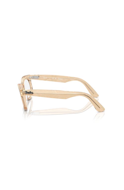 Ray Ban Ray-ban 50mm Oval Optical Glasses In Brown