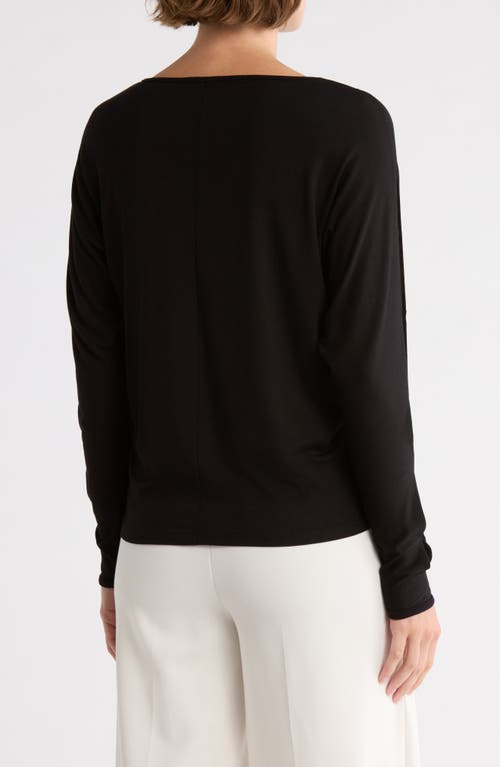 T Tahari Cutout Dolman Sleeve Top In Black
