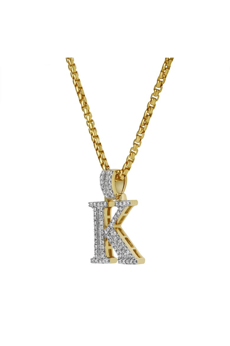 K Initial Diamond Pendant 10K Yellow Gold - 0.81 Carats, Alternate, color, 10K Yellow Gold