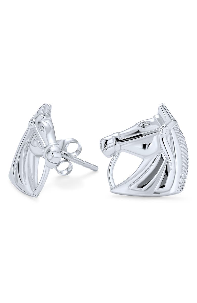 BLING JEWELRY Sterling Silver In The Saddle Studs, Alternate, color, Silver