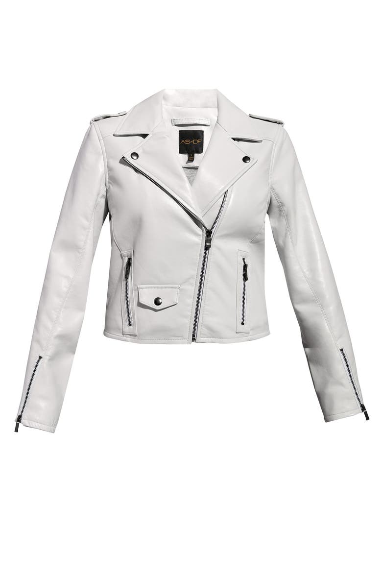Cult Recycled Leather Jacket, Alternate, color, WHITE