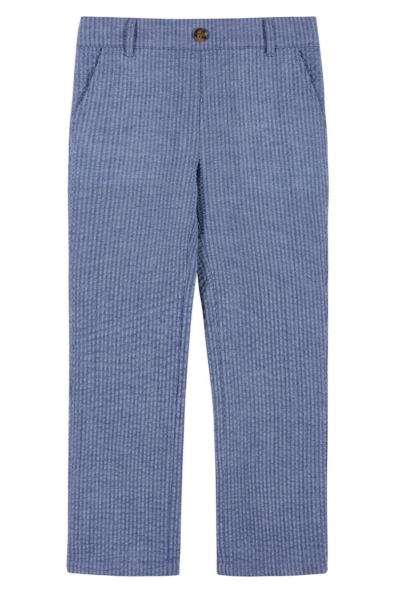 Kids' Vest, Button-Up Shirt, Pants & Bowtie Set, Alternate, color, BLUE SEERSUCKER