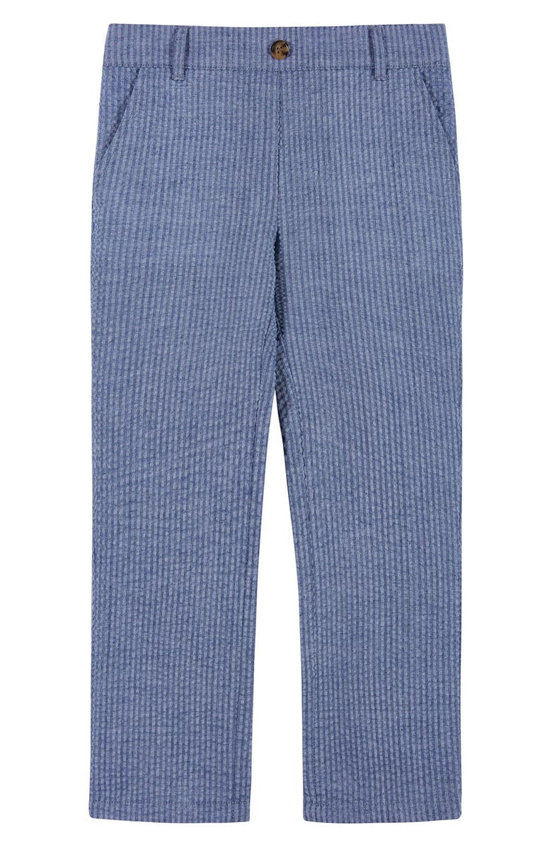 Andy & Evan Kids' Vest, Button-Up Shirt, Pants & Bowtie Set, Alternate, color, Blue Seersucker