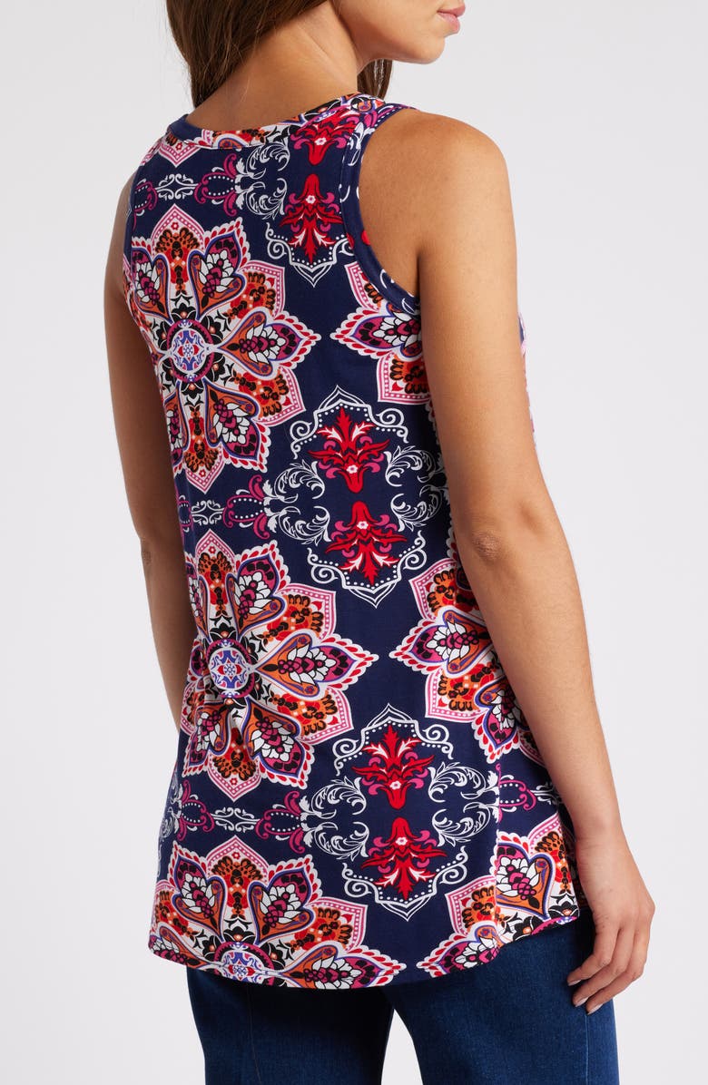 Loveappella Swing Tank, Alternate, color, Navy Hot Pink