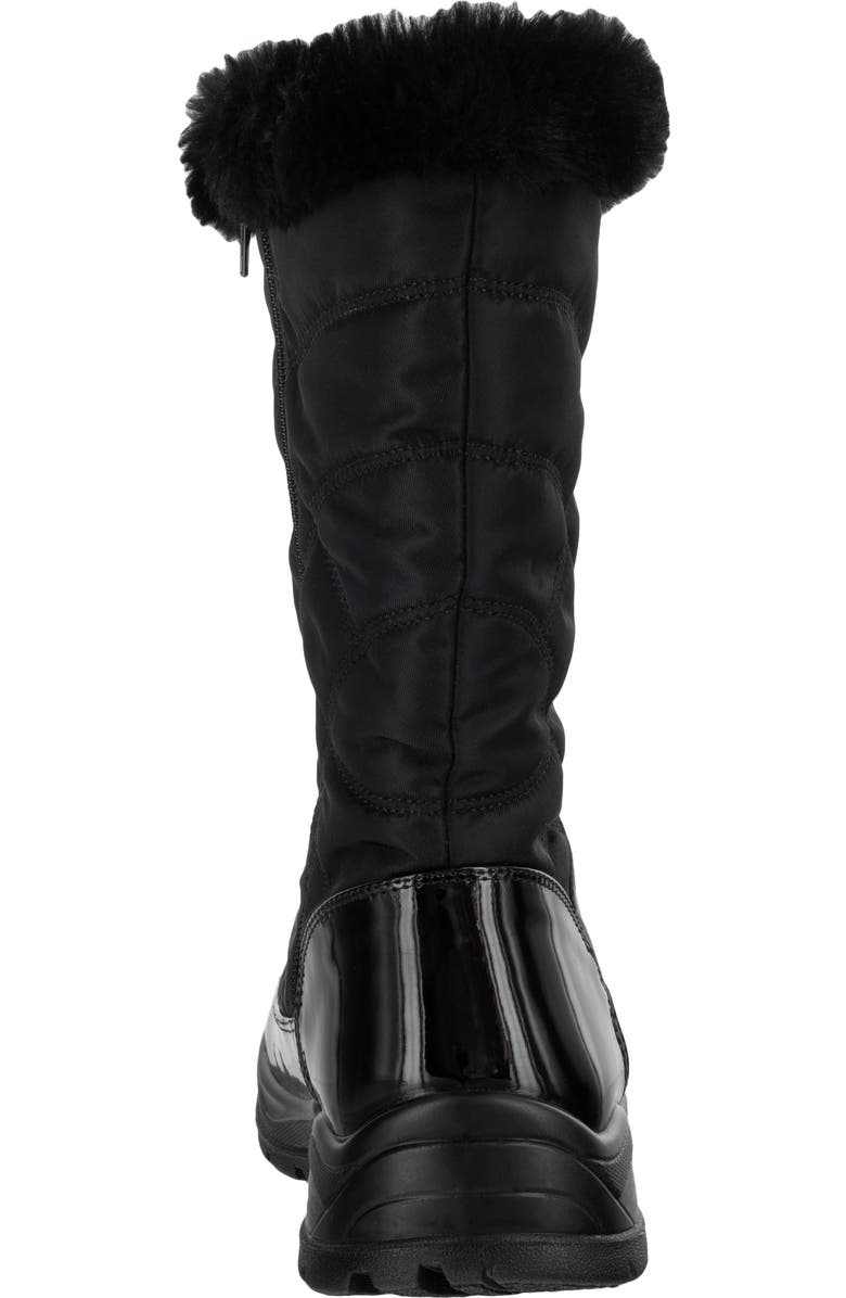 EASY STREET Cuddle Faux Fur Waterproof Boot, Alternate, color, Black Nylon