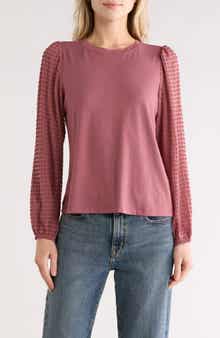 Melrose and Market Mixed Media Top
