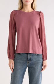 Melrose and Market Mixed Media Top