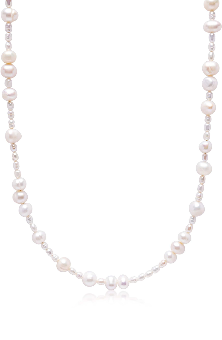 Nialaya Honolulu Pearl Choker Necklace, Main, color, Pearl