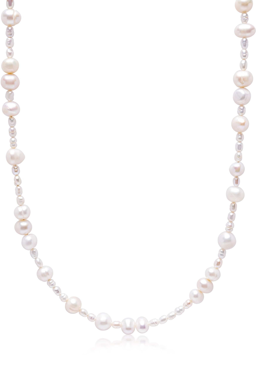 Nialaya Honolulu Pearl Choker Necklace In White