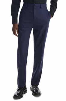 Theory Mayer Herringbone Wool Blend Flannel Dress Pants