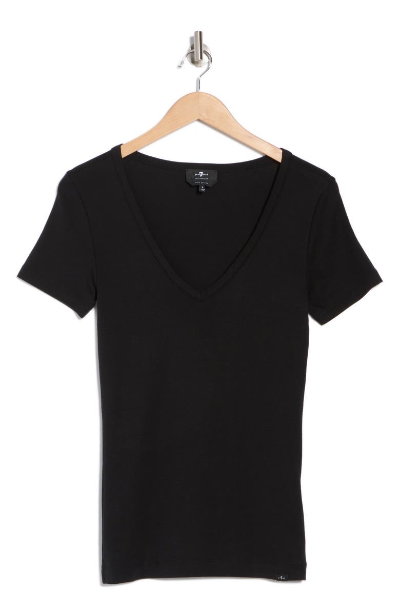 7 For All Mankind Cotton V-Neck T-Shirt, Alternate, color,