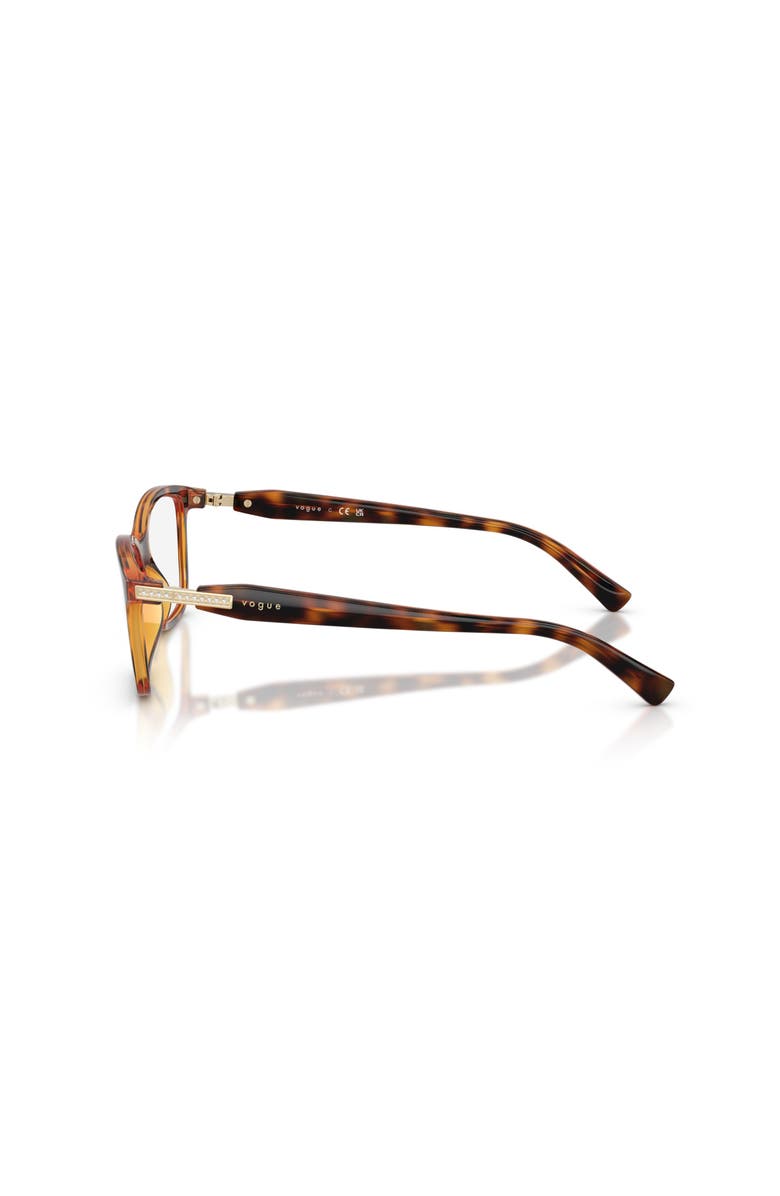 Vogue Eyewear 54mm Rectangle optical glasses, Alternate, color, Brown