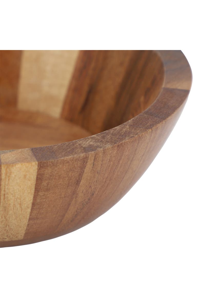 4 Piece Acacia Wood 7 Inch Bowl Set, Alternate, color, Acacia
