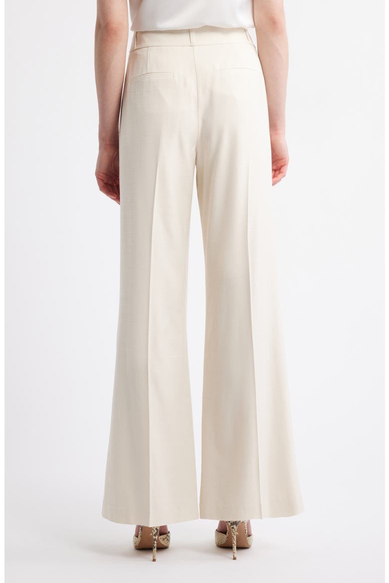 Flat Front Wide Leg Pants, Alternate, color, ECRU