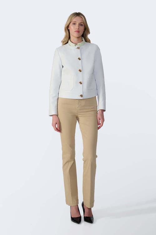 Furniq Uk Llc Margot Leather Jacket In White