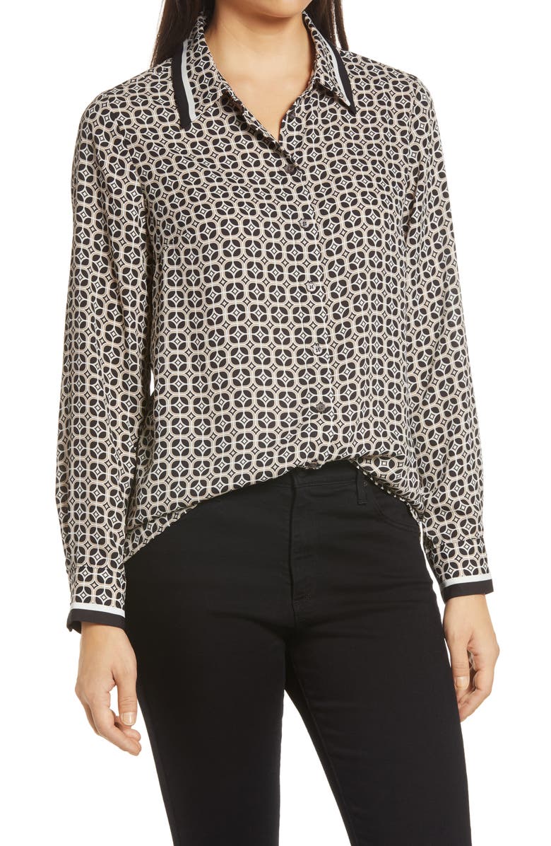 Vince Camuto Optic Print Shirt, Main, color, 