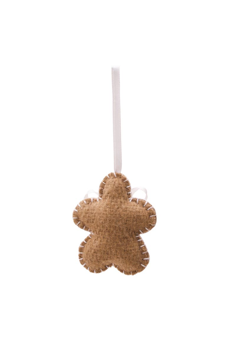 Gingerbread Boy Christmas Tree Ornament, Alternate, color, Brown
