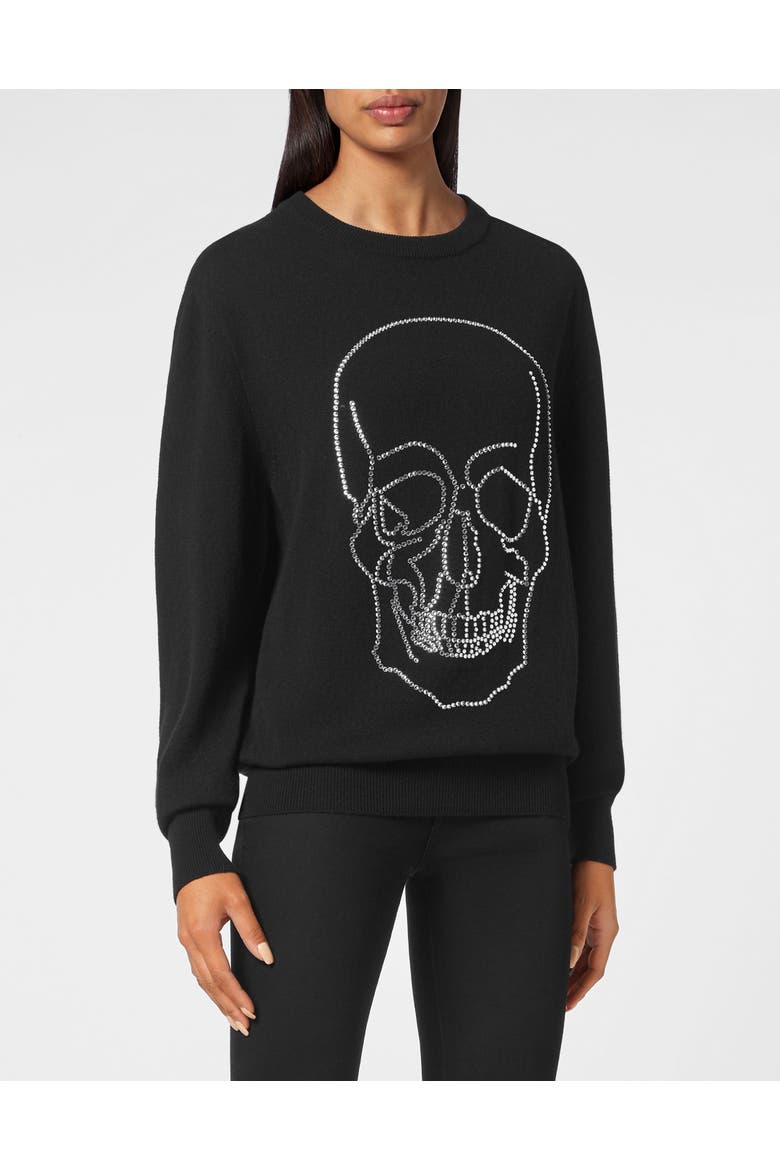 Pullover Round Neck Women, Main, color, black