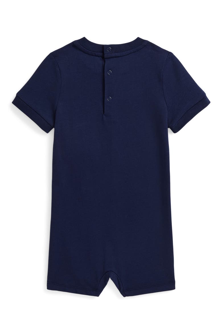 Sparkler Bear Cotton Graphic Romper, Alternate, color, PF24 SPRING NAVY HYANNIS BEAR