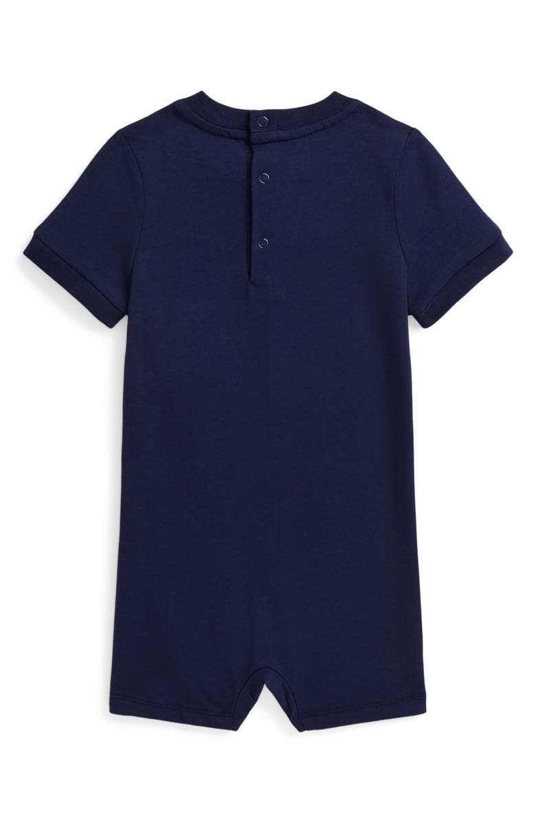 Ralph Lauren Sparkler Bear Cotton Graphic Romper, Alternate, color, 