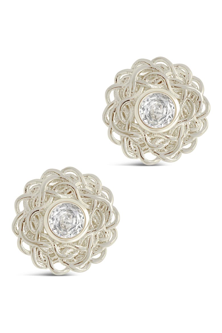 Lanira CZ Stud Earrings, Alternate, color, SILVER