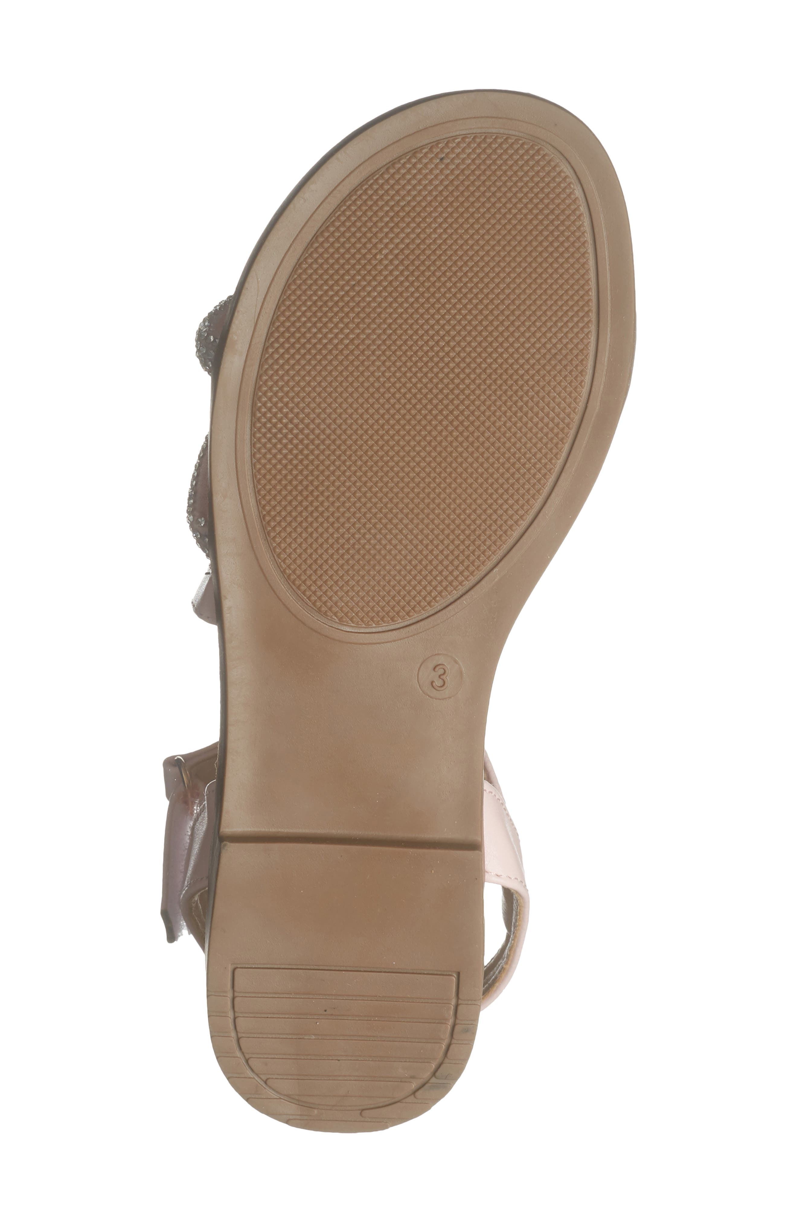 bebe Kids' Rhinestone Strappy Sandal, Alternate, color, 