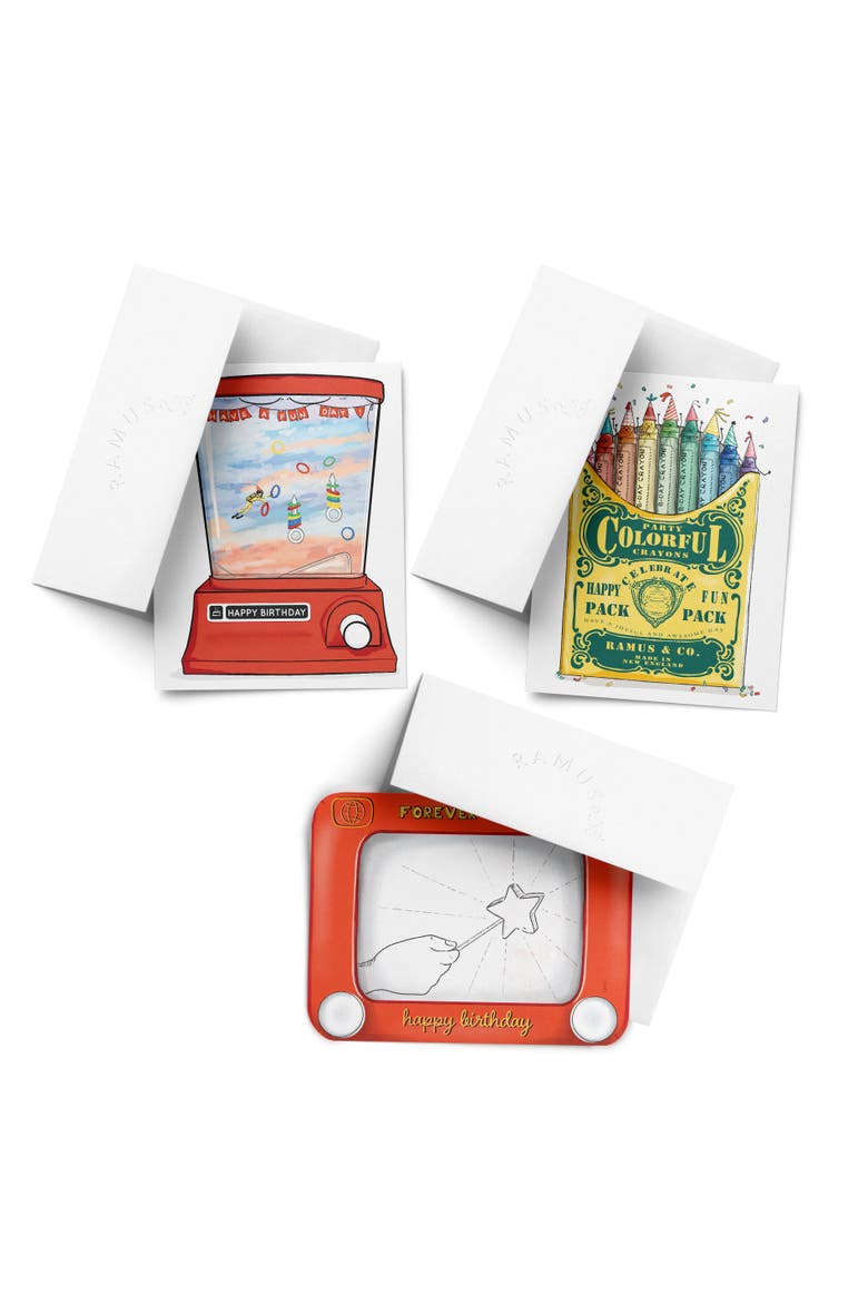Birthday Greeting Card Pack (3ct) "Scuba, Sketch, Crayons", Main, color, Multi-Pack
