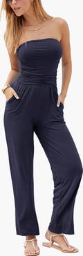 LASCANA Women's Strapless Jumpsuit