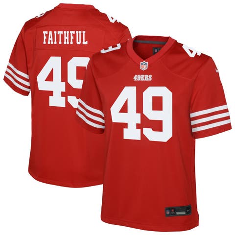 Youth Nike The Faithful Scarlet San Francisco 49ers Team Game Jersey