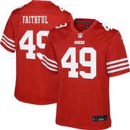 Nike Youth Nike The Faithful Scarlet San Francisco 49ers Team Game Jersey