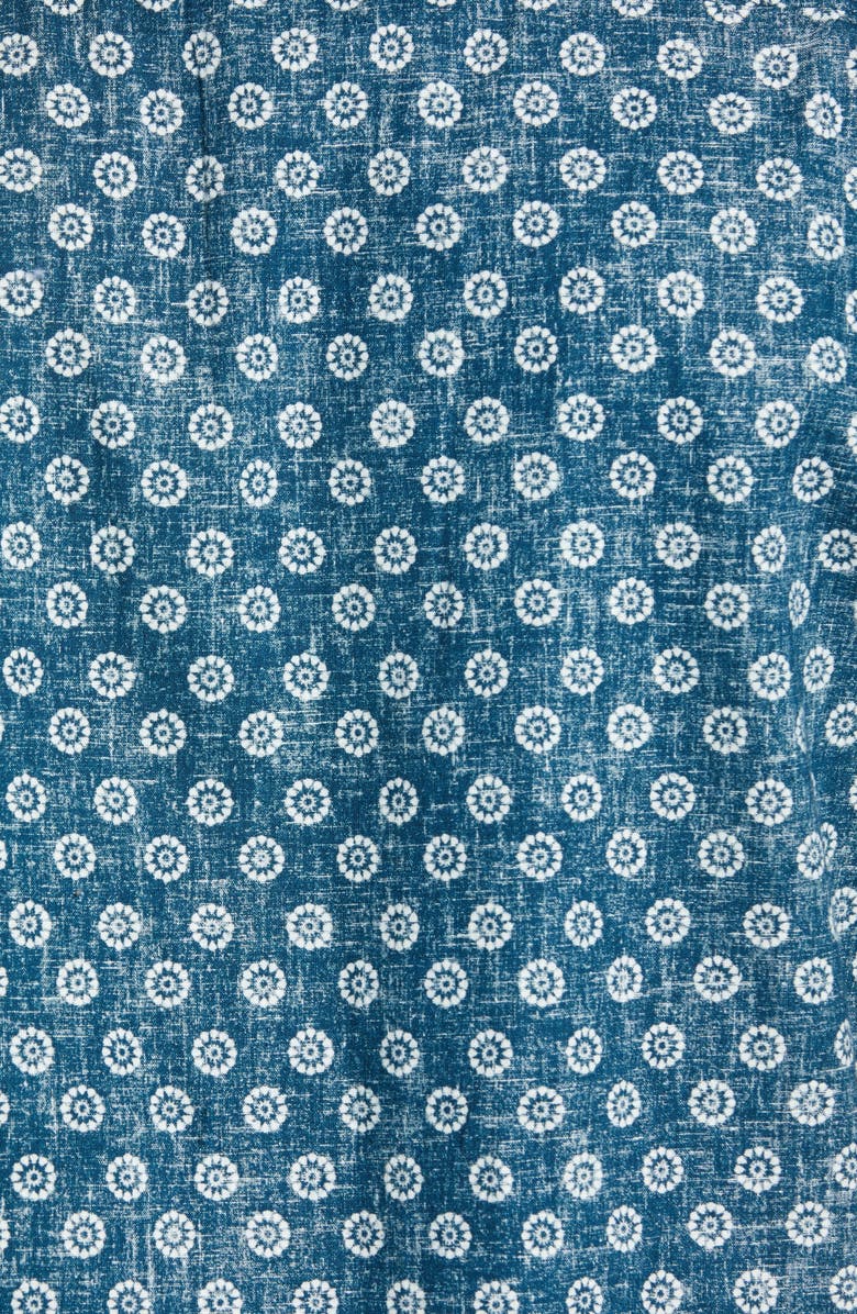 Treasure & Bond Trim Fit Floral Medallion Short Sleeve Camp Shirt, Alternate, color, 